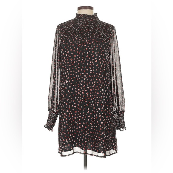 Sanctuary Black and Red Leopard Dress EUC - Picture 1 of 4